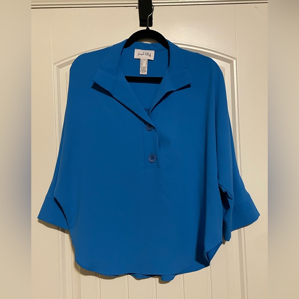 Joseph Ribkoff French Blue Doleman Top - Picture 6 of 9